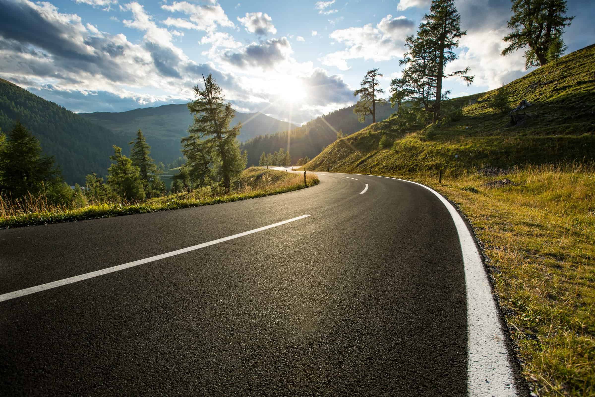 Asphalt road in Austria