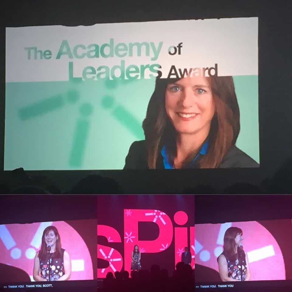 slide of Sheri at The Academy of Leaders Award